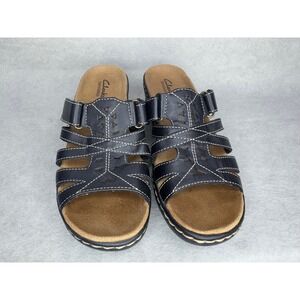 Clarks Black Strappy Sandals